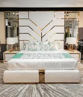 Cama Doble Microfibra Blanco, Café x 1.40